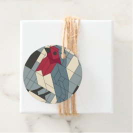 Geometric Block Robin Gift Tags - Set of 12 Geschenkanhänger