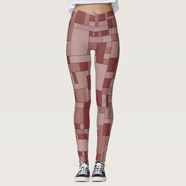 Geometric Blocks , seamless abstract texture Leggings (Vorderseite)