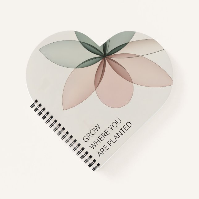 Geometric Bloom Modern Cover Art Notizbuch (Vorderseite)