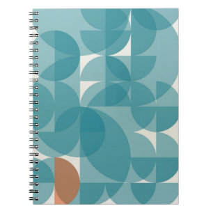 Geometric Blue Abstrakt Notebook Notizblock