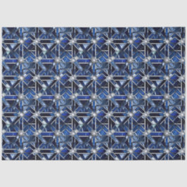 Geometric Blue Art Deco Seidenpapier