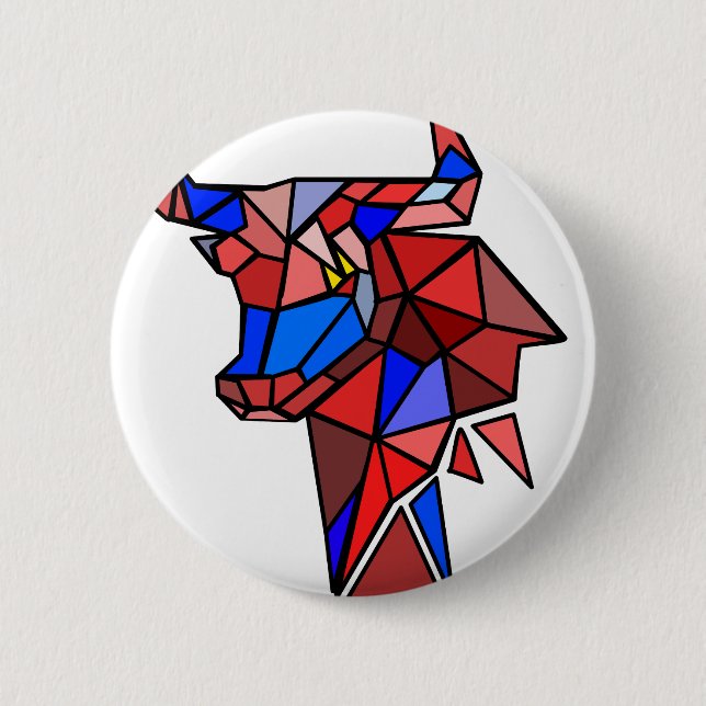 Geometric Bull Icon Button (Vorderseite)