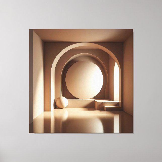 Geometric Calm – Minimalist Architecture Leinwanddruck (Vorderseite)