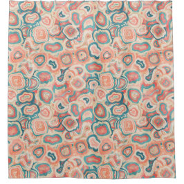Geometric Coral Shapes Duschvorhang