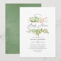 Geometric Crystal Greenery Baby Shower