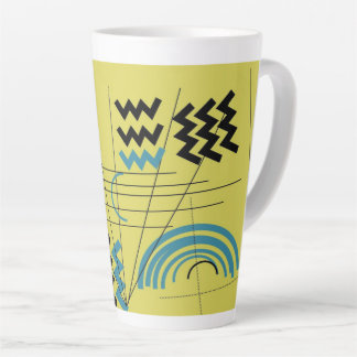 Geometric Design Latte Mug Milchtasse