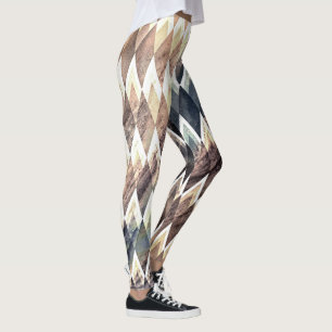 Geometric Diamond Abstrakt Leggings
