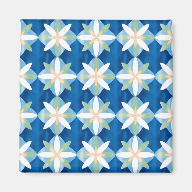 Geometric diamond flowers magnet (Vorne)