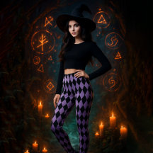 Geometric Diamond Gemustert Black Lila Halloween