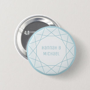 Geometric Diamond Round Button