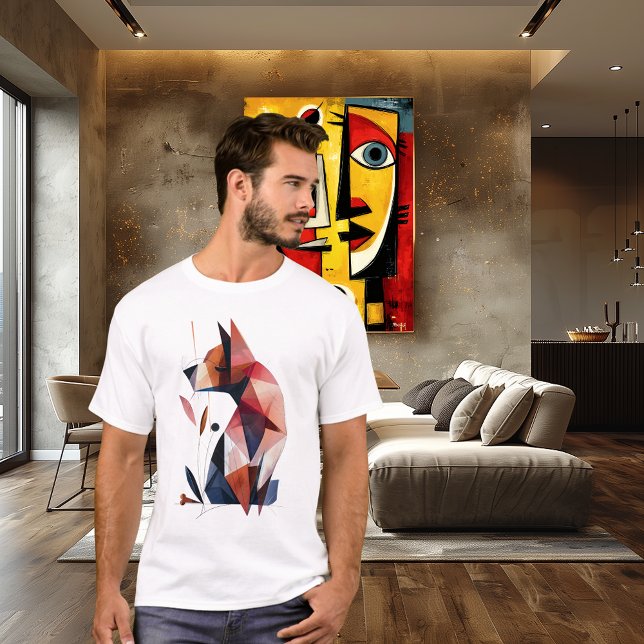 Geometric Dog Abstract Polygon Animal Design T-Shirt (Von Creator hochgeladen)