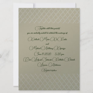 Geometric Ecru Design Wedding Einladung