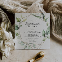 Geometric Elegant Gold Bridesmaids Brunch Shower