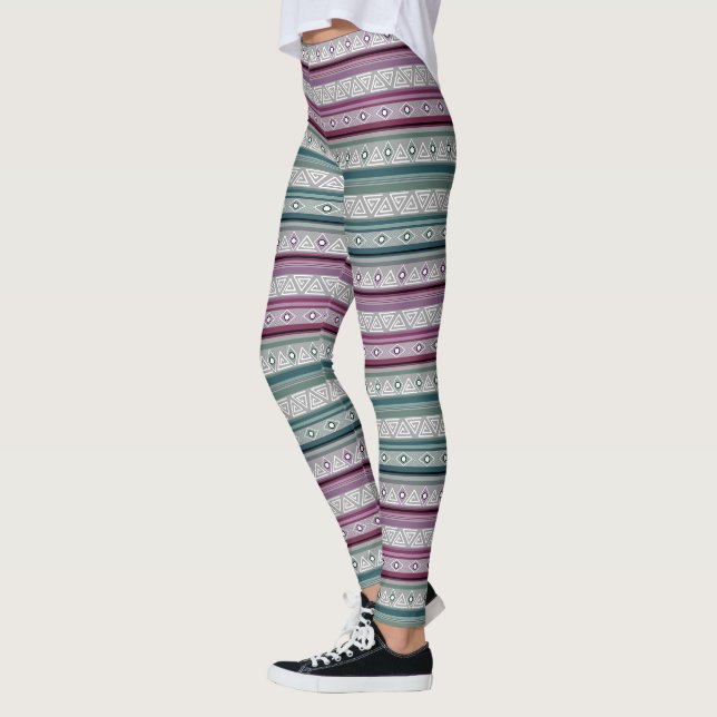 geometric ethnic tribal pattern of American Indian Leggings (Links)