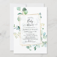 Geometric Eukalyptus Greeneral Neutral Baby Shower