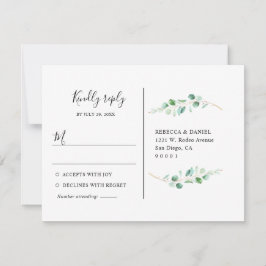 Geometric Eukalyptus Greenery UAwg Postcard RSVP Karte
