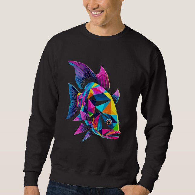 Geometric Fish Sweatshirt (Vorderseite)