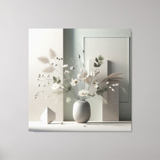 Geometric Floral Still Life Leinwanddruck (Vorderseite)