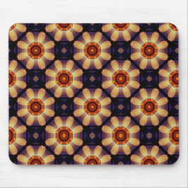 Geometric  Flower- like Shapes in Golds Mousepad