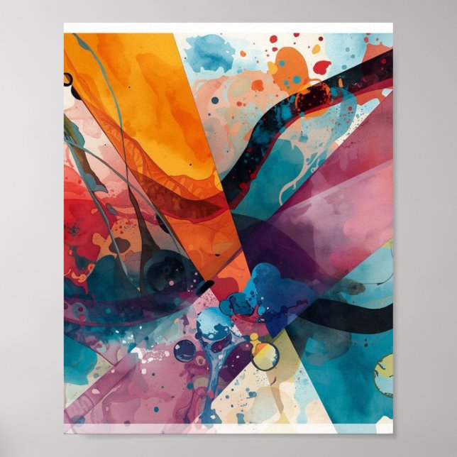 Geometric Fluidity Poster (Vorne)