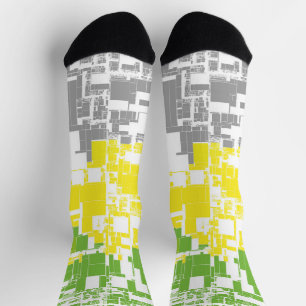 Geometric Funky Abstract Lithromantische Pride-Fla Socken