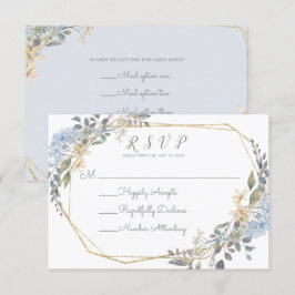Geometric Gold Blue Florals Food Allergien UAWG Einladung