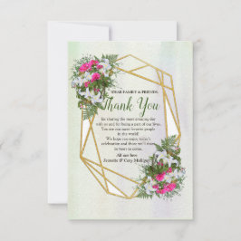 Geometric Gold Glitzer Blume Bouquet RSVP Karte