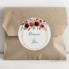 Geometric Gold Glitzer Wedding Umschlag Aufklebers Runder Aufkleber