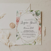 Geometric Gold Green Bridal Lingerie Dusche