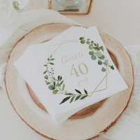 Geometric Gold Green Cheers to 40 Years Birthday