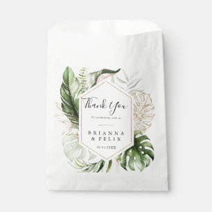 Geometric Gold Tropical Greenerity Vielen Dank für Geschenktütchen