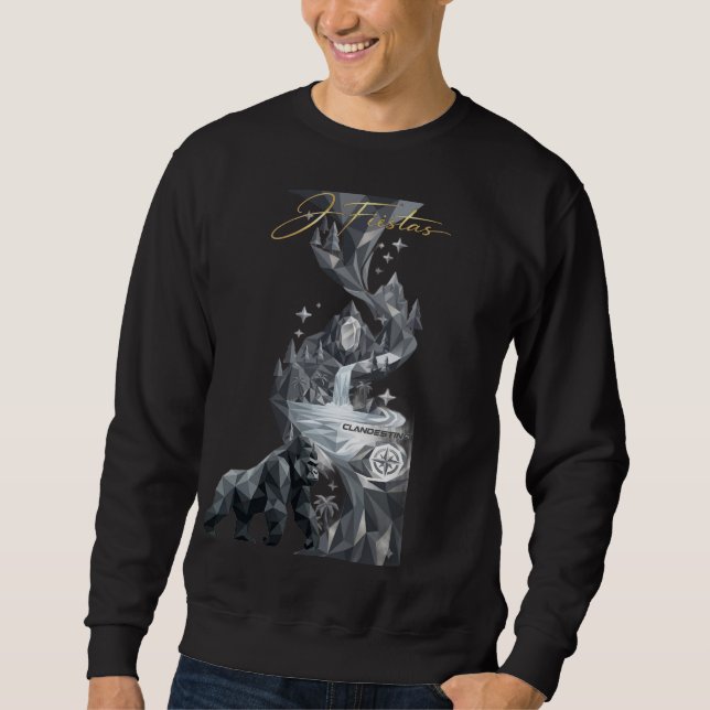 “Geometric Gorilla in the Emerald Forest” Sweatshirt (Vorderseite)