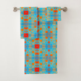 Geometric Graphic Motif Modern Trend Badhandtuch Set