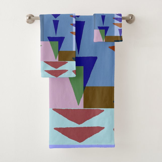 Geometric Graphic Motif Modern Trend  Badhandtuch Set (Insitu)