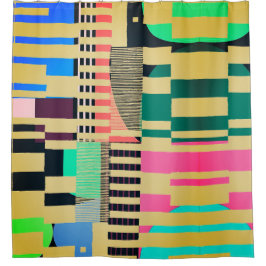 Geometric Graphic Motif Modern Trend Duschvorhang