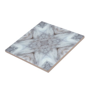 Geometric gray on white patterns furry tile fliese