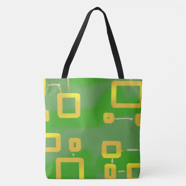 Geometric Green Martian Tasche (Vorderseite)