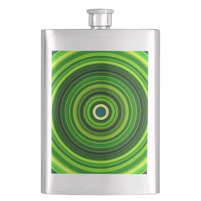 Geometric Greena Mandala Design-64055 Flachmann (Vorderseite)