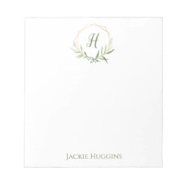 Geometric Greenery Kreath Notizblock