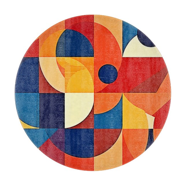 Geometric Harmony: Artful Design Schneidebrett (Vorderseite)