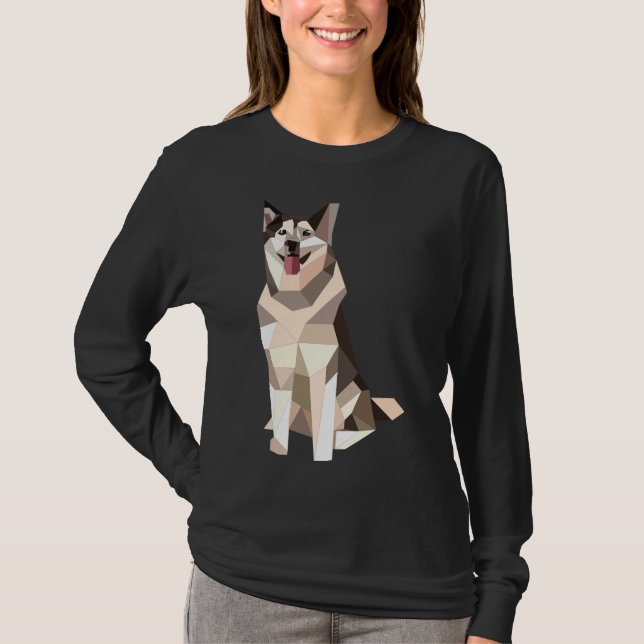 Geometric Husky T-Shirt (Vorderseite)