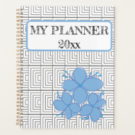 Geometric Illusion Blue Blume Planner Planer
