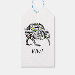 Geometric Koru kiwi Geschenkanhänger