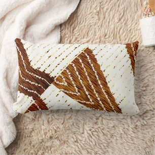 Geometric Kuba Tuch Print Lendenkissen