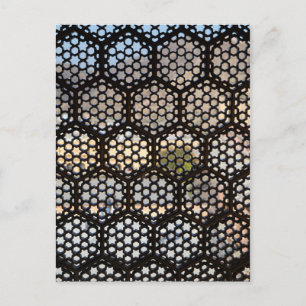 Geometric Lattice window, India Postkarte