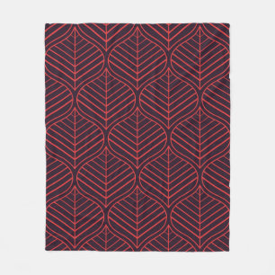 Geometric leaves seamless pattern. Abstract textur Fleecedecke