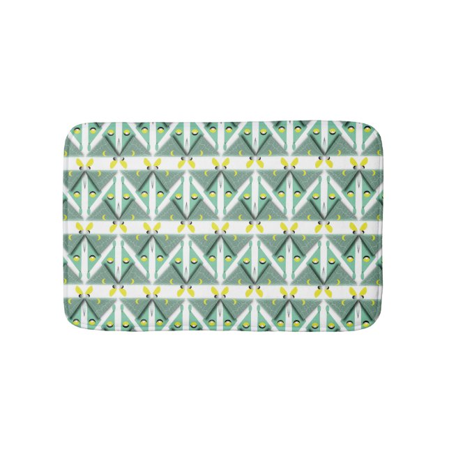 Geometric Luna Moth Badematte (Vorderseite)