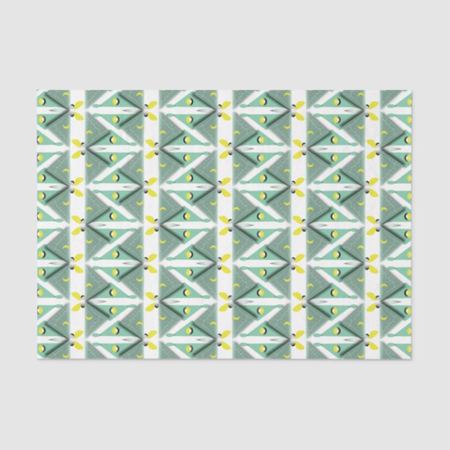 Geometric Luna Moth Seidenpapier (Vorderseite)