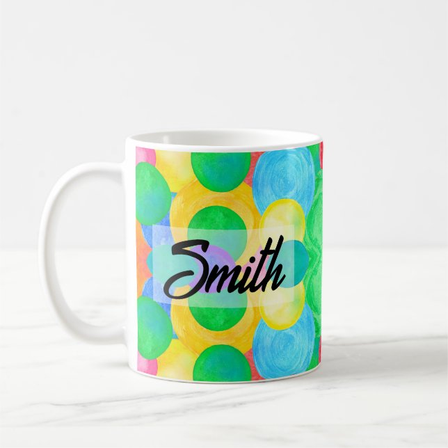 Geometric Magical abstract color art Kaffeetasse (Links)