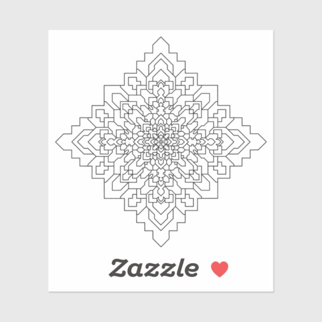Geometric Mandala #10 Clear Aufkleber (Blatt)
